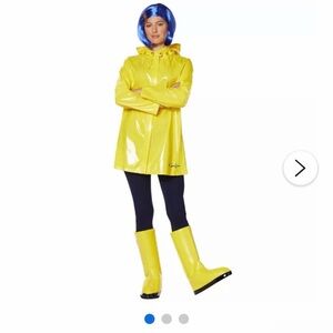 Coraline Women’s Costume Size XS Rain Coat Complete Spirit Halloween